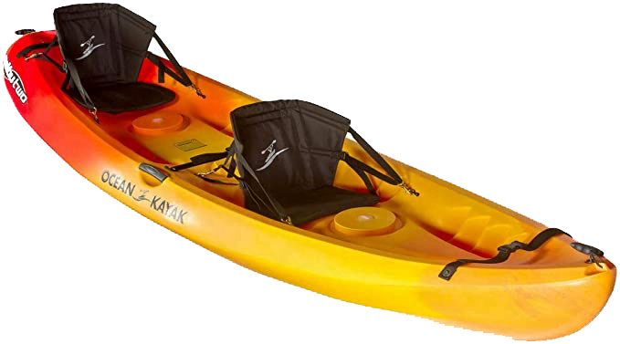 Kayak double à louer au Parc du Lac-Aylmer à Stratford dans les Cantons-de-l'Est