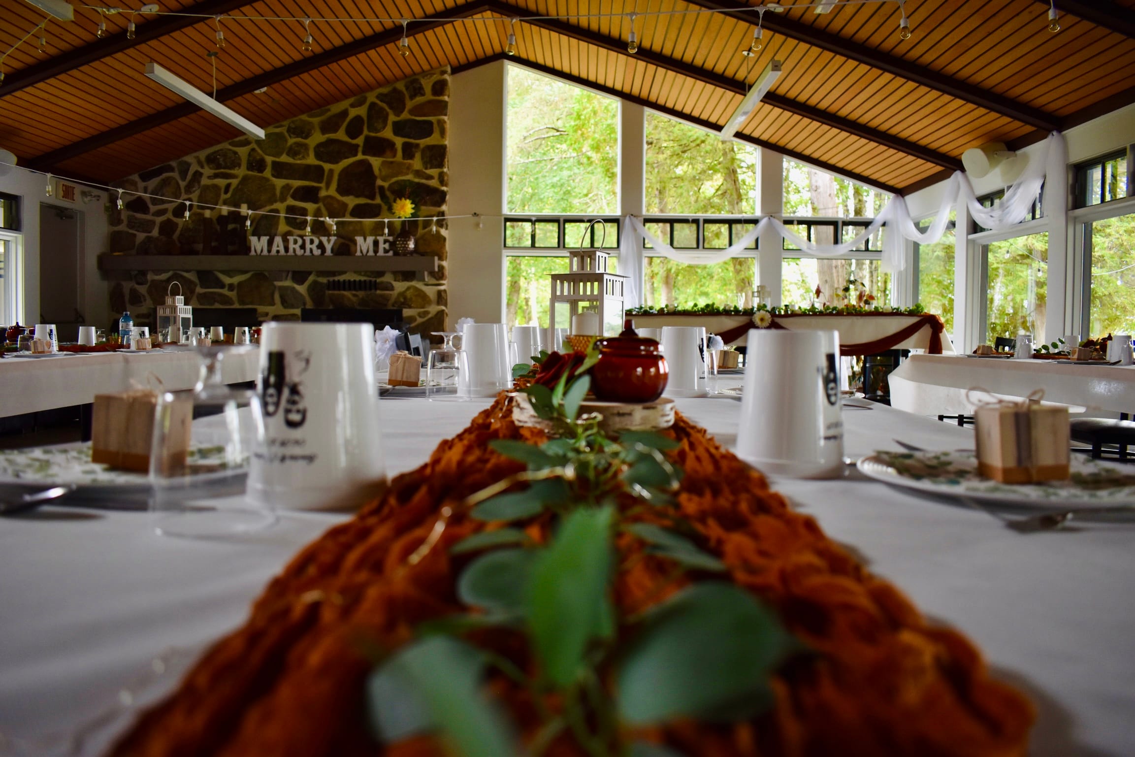 Centre de table location de salle pour mariage